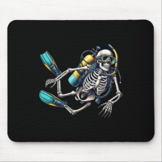 Mousepad Skeleton Scu Mergulhando Halloween Skeleton Scu Di