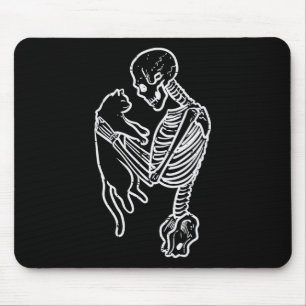 Mousepad Skeleton Segurando Dia de as Bruxas engraçado de G
