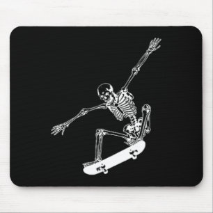 Mousepad Skeleton Skateboard Skull Halloween Skate