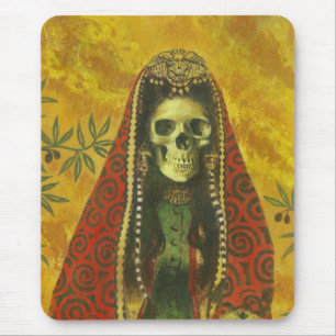 Mousepad Skeleton Witch Design