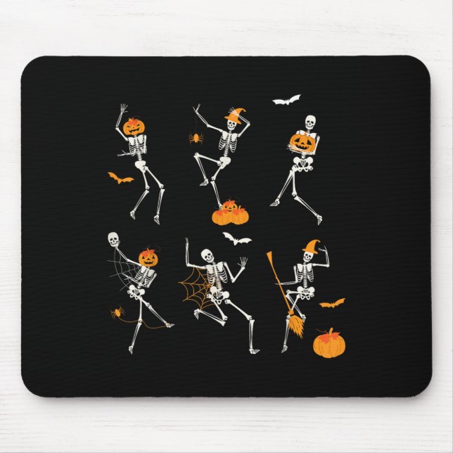 Mousepad Skeletons Engraçados Dançando Desafio de Dia das B (Frente)