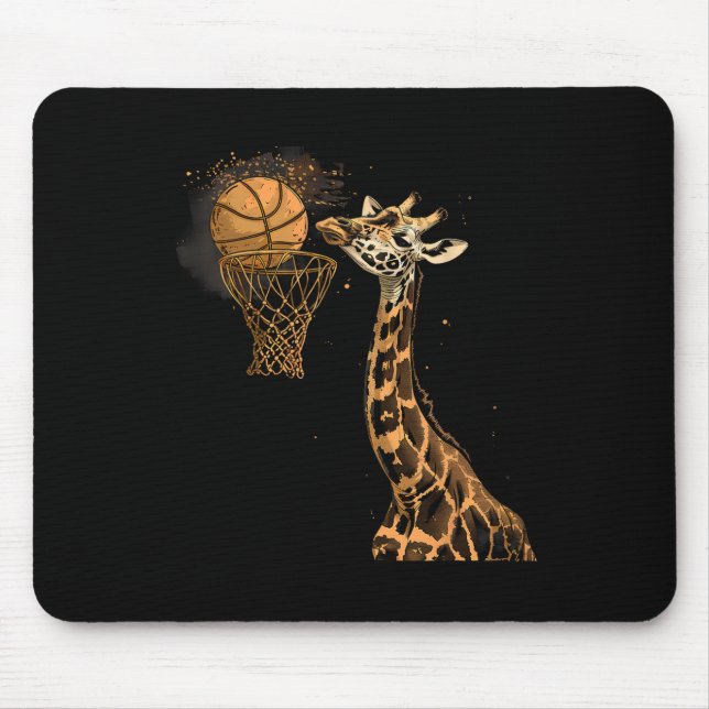 Mousepad Sketll Giraffe Slam Dunk Sketll Player Animal Art (Frente)