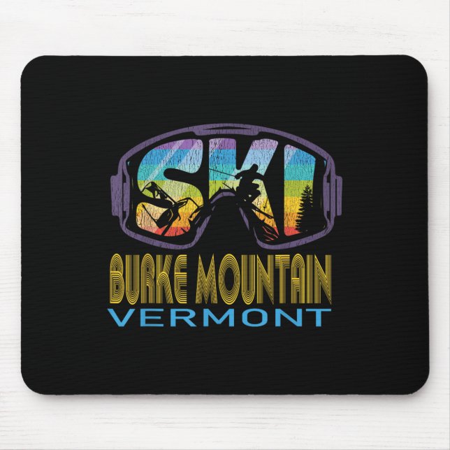 Mousepad Ski Burke Mountain Vermont Férias de Esqui (Frente)