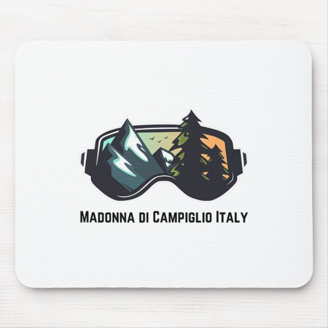 Mousepad Ski Madonna Di Campiglio Itália Esqui de montanha  (Frente)