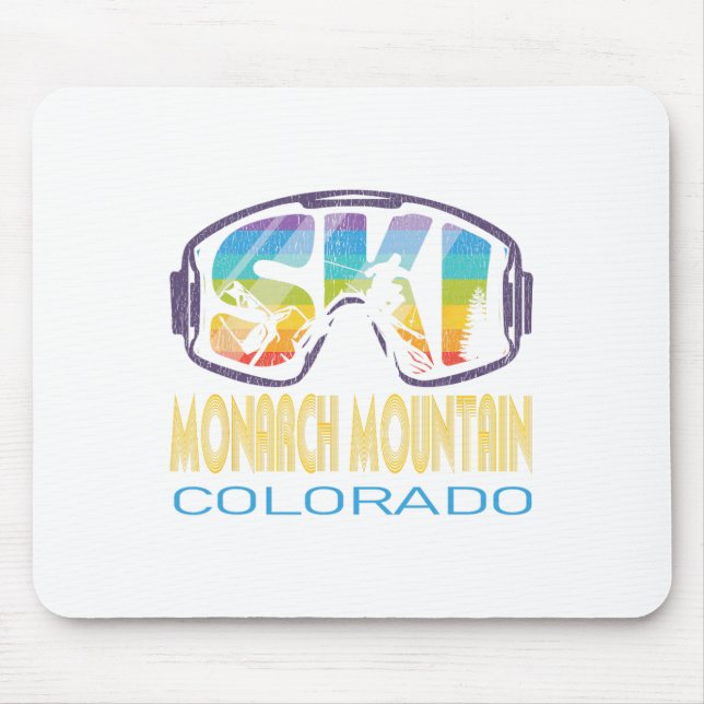 Mousepad Ski Monarch Mountain Colorado Vacinação de Esqui (Frente)