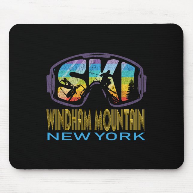 Mousepad Ski Windham Mountain New York Skiing Vacation  (Frente)