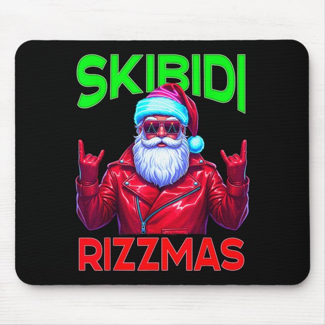 Mousepad Skibidi Rizzmas Christmas Rizz Santa Claus Charism (Frente)