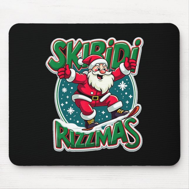 Mousepad Skibidi Rizzmas Crianças Natal (Frente)