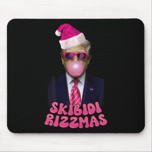 Mousepad Skibidi Rizzmas Natal Pink Trump Bubble Gum Ch