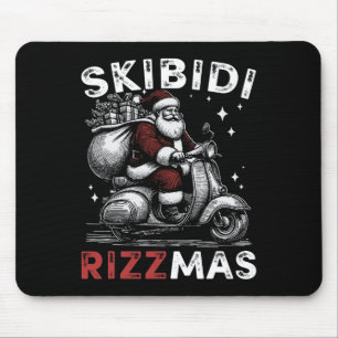 Mousepad Skibidi Rizzmas Vintage Feliz Papais noeis de Nata