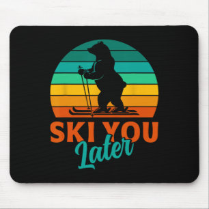 Mousepad Skier Te Esquiar Mais Tarde Crianças Engraçadas
