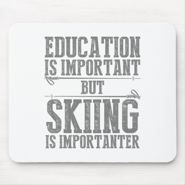 Mousepad Skiing Art For Men Women Kids Winter Sport Ski Lov (Frente)