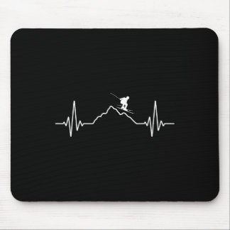 Mousepad Skiing Heartbeat Ski Gift For Skiers _2 
