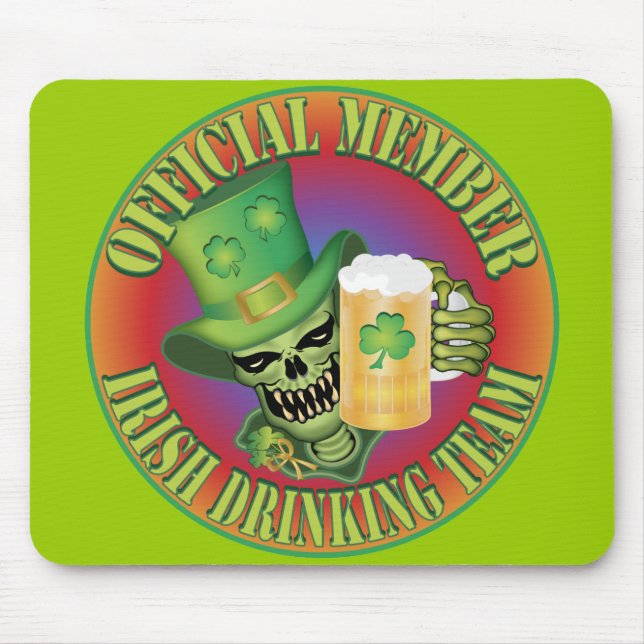 Mousepad Skull da Equipe do Bebendo Irlandês (Frente)