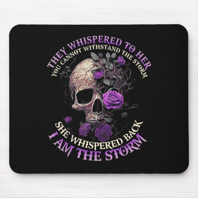 Mousepad Skull They Whispered To Her You Can't With Stand T (Frente)