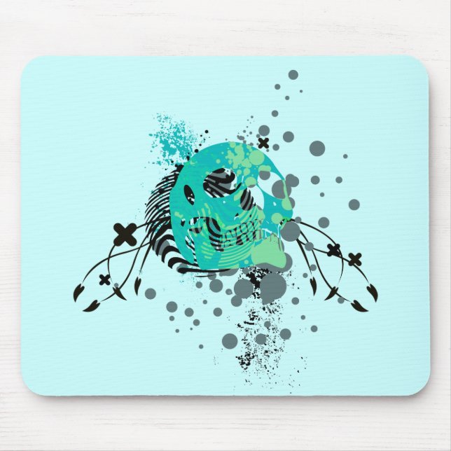 Mousepad Skullz, com bolhas. (Frente)