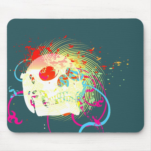 Mousepad Skullz. setas torcidas. (Frente)