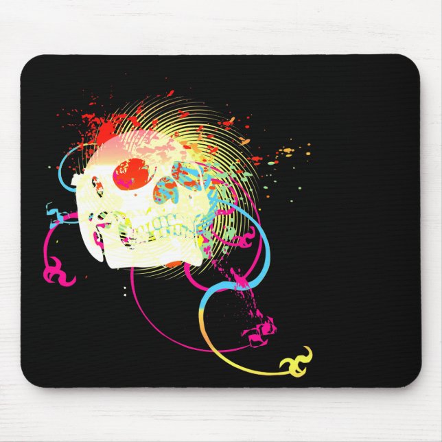 Mousepad Skullz. setas torcidas. (Frente)