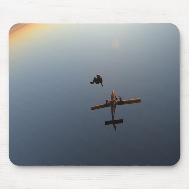 Mousepad Skydive sunset com avião (Frente)