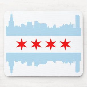 Mousepad Skyline da bandeira de Chicago
