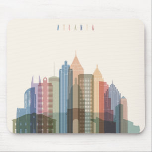 Mousepad Skyline da cidade de Atlanta, Geórgia