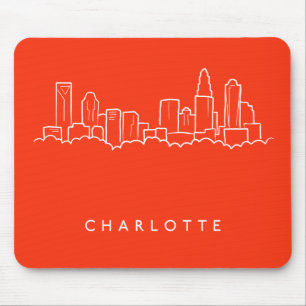 Mousepad Skyline da cidade de Charlotte, North Carolina
