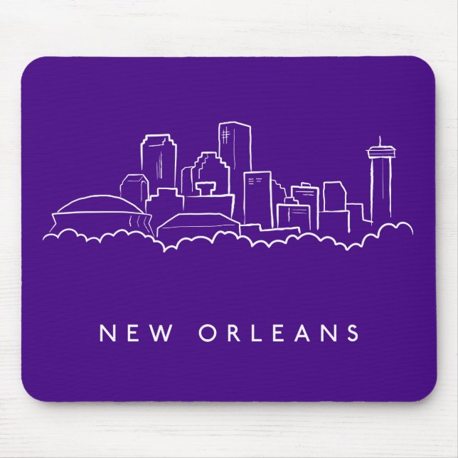 Mousepad Skyline da cidade de Nova Orleães (Frente)
