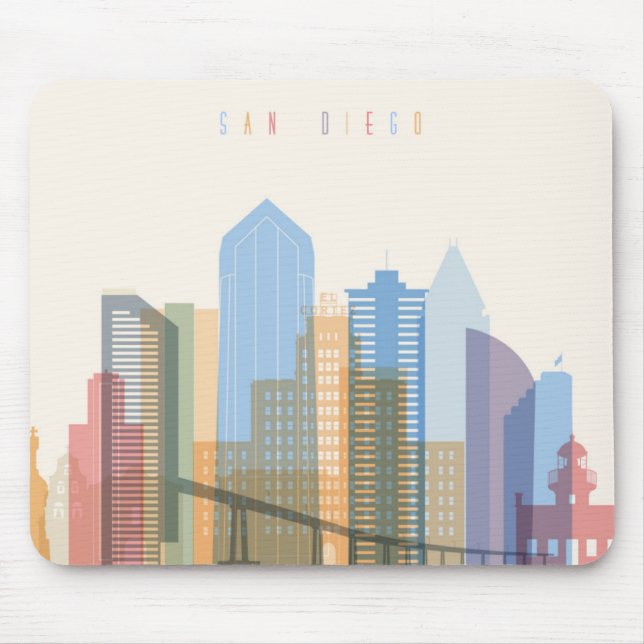 Mousepad Skyline da cidade de San Diego (Frente)