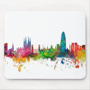 Mousepad Skyline da espanha de Barcelona