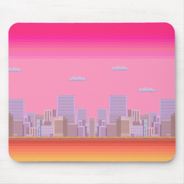 Mousepad Skyline de 8 bits (Frente)