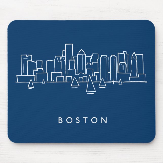 Mousepad Skyline de Boston (Frente)
