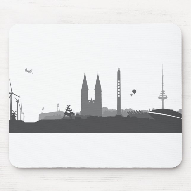 Mousepad Skyline de Bremen (Frente)