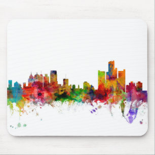 Mousepad Skyline de Detroit Michigan