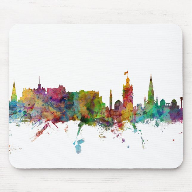 Mousepad Skyline de Edimburgo Scotland (Frente)