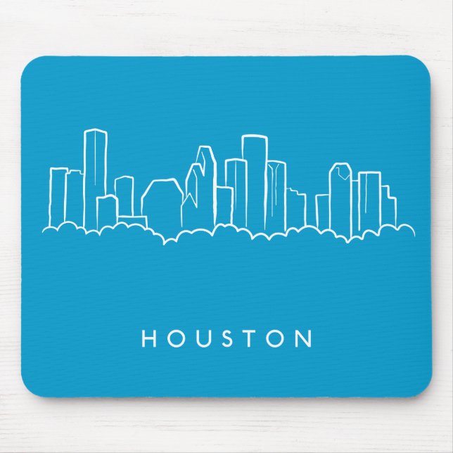 Mousepad Skyline de Houston (Frente)