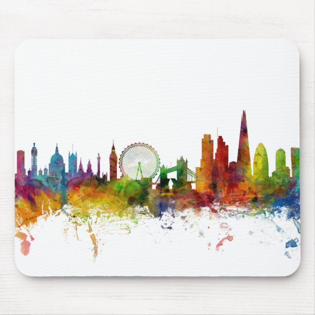 Mousepad Skyline de Londres Inglaterra (Frente)