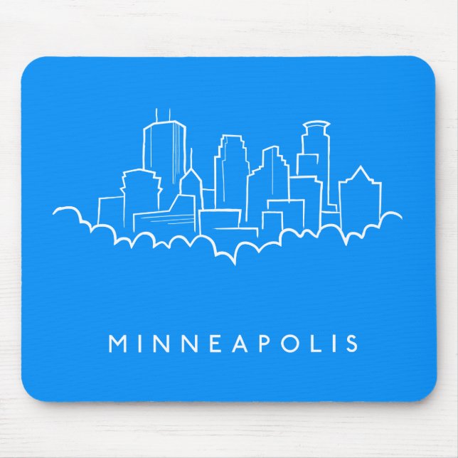 Mousepad Skyline de Minneapolis, Minnesota (Frente)