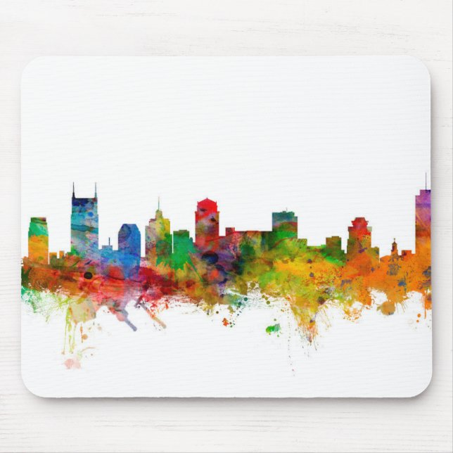 Mousepad Skyline de Nashville Tennessee (Frente)