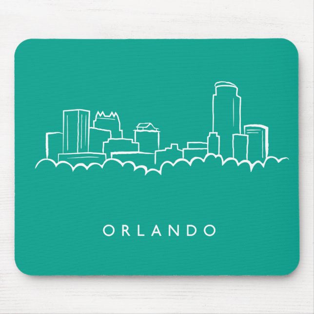 Mousepad Skyline de Orlando Florida (Frente)
