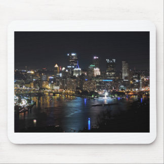 Mousepad Skyline de Pittsburgh na noite