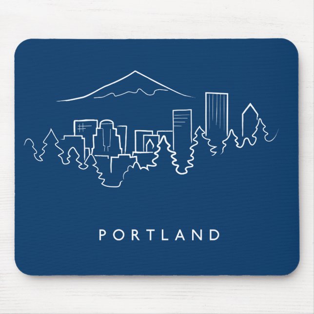 Mousepad Skyline de Portland (Frente)