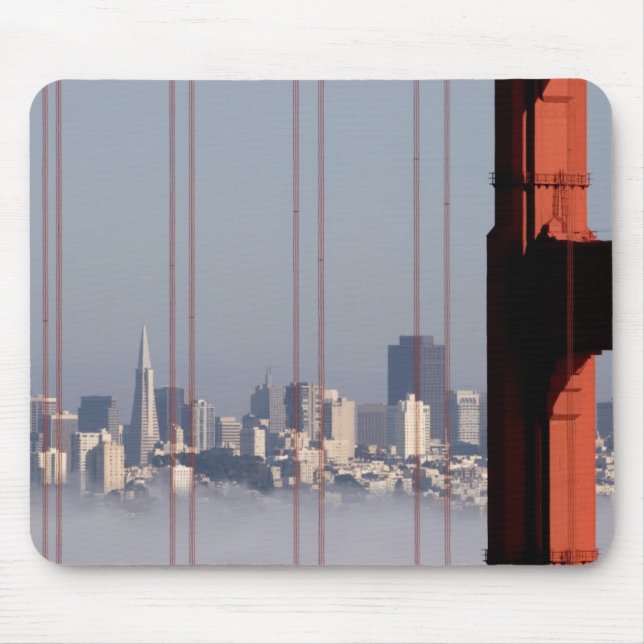 Mousepad Skyline de San Francisco da ponte do Golden Gate (Frente)