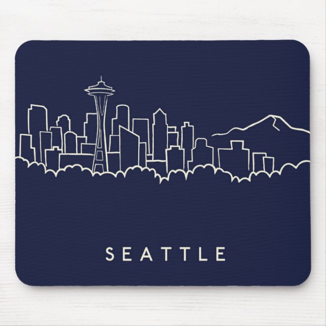 Mousepad Skyline de Seattle (Frente)