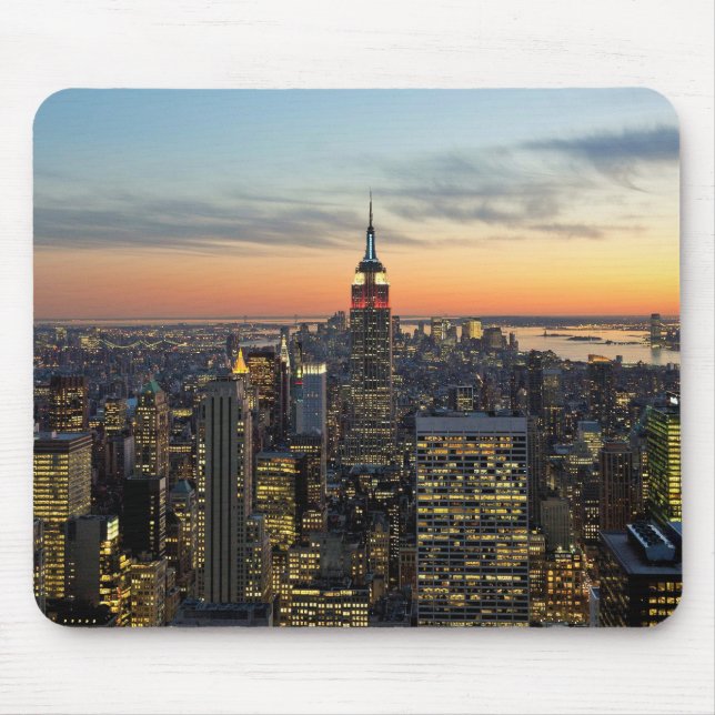 Mousepad Skyline do alvorecer de New York (Frente)