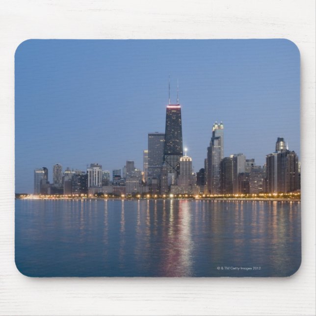 Mousepad Skyline do Centro Chicago (Frente)