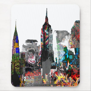 Mousepad Skyline do grafite de Nova York