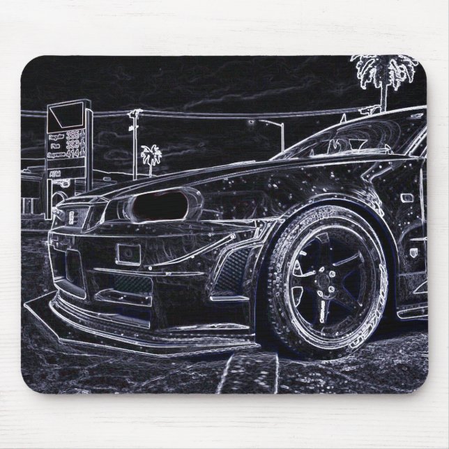Mousepad Skyline GT-r R34 de Nissan (Frente)