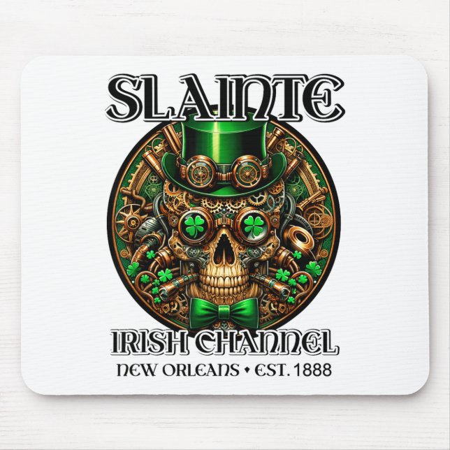Mousepad Slainte Irish Channel New Orleans St. Patricks Day (Frente)