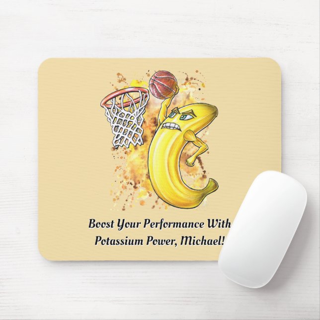 Mousepad Slam Dunk Banana Fruitário 🍌 Basquete Energético (Com mouse)