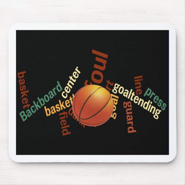 Mousepad Slam Dunk do Vocabulário: Jogo de Basquete dos Cha (Frente)